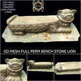 GD MESH FULL PERM BENCH STONE LION