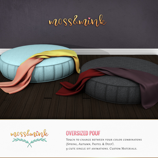 {moss&mink} Oversized Pouf