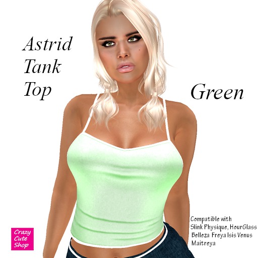 Astrid Green Tank Top