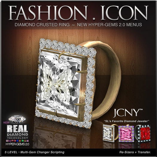 JCNY - 'Fashion Icon, Hyper-Gems 2.0, Gold Diamond Ring