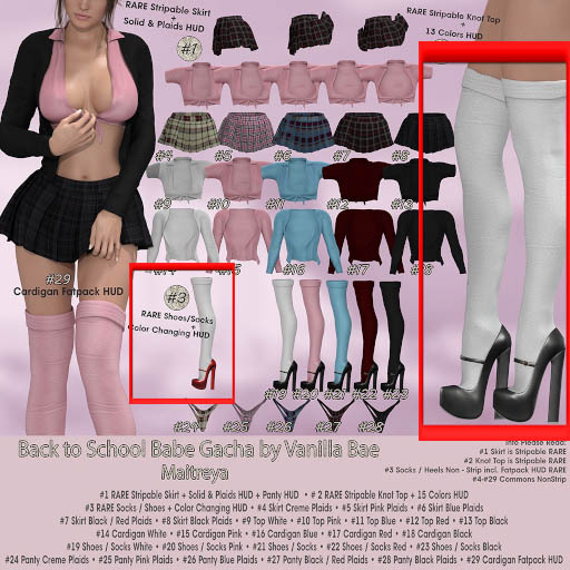 *VB * Drew Heels / Socks - Maitreya RARE #3