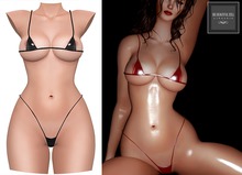 BigBeautifulDoll - SIRI Latex Mesh Lingerie - Black