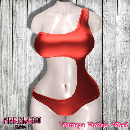 *Pink Mango* Talia Bodysuit RED
