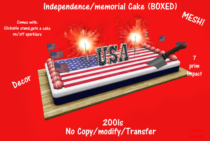 Independence/memorial Cake (BOXED)