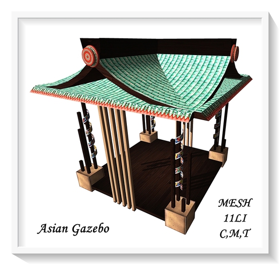 Asian Gazebo MESH 11LI (boxed)