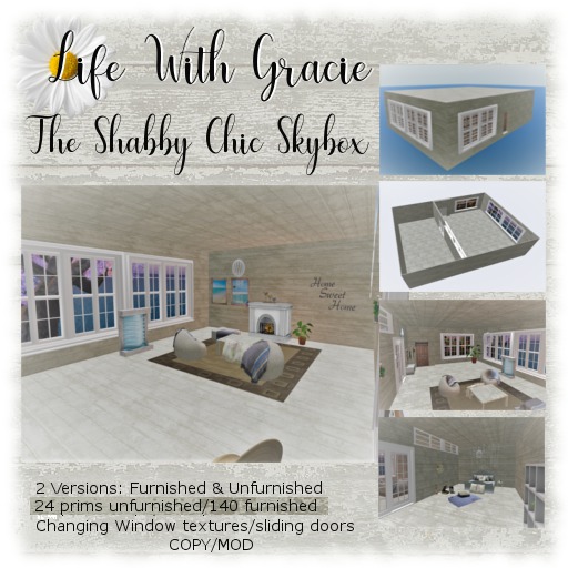 Gracie's Shabby Chic Skybox FOOTPRINT SIZE