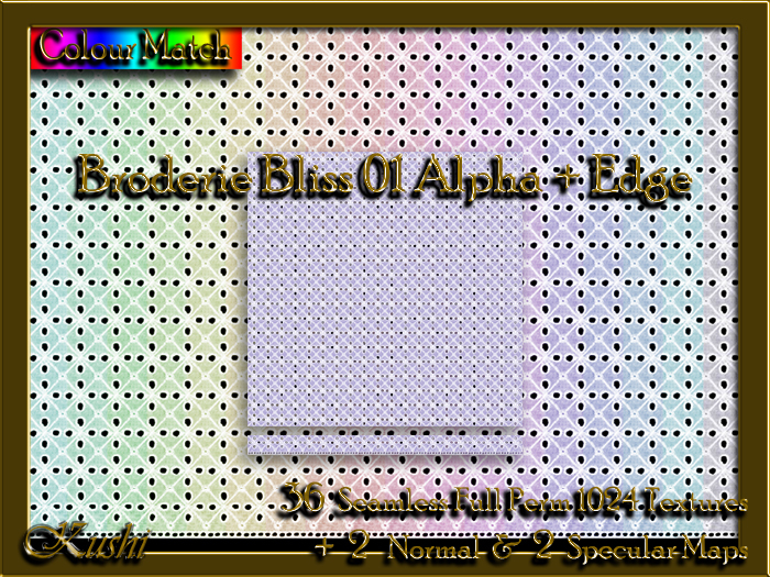 !Kushi! BroderieBliss01Alpha+EDGE Textures -WearToUnpack