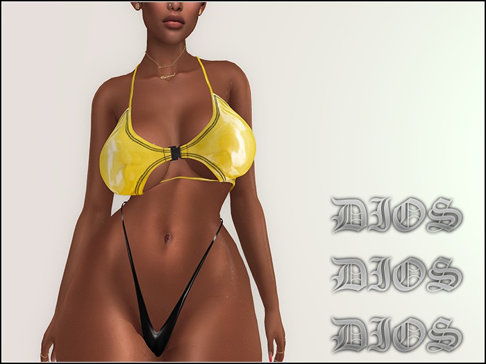 #Dios - Y2K Girl Bra - Yellow
