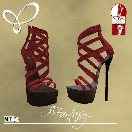 Afantasy HIGH SLINK Texture Change Leather Platform Sandals