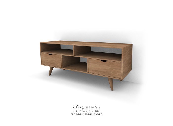 / frag.ment's / Wooden Frigi Table
