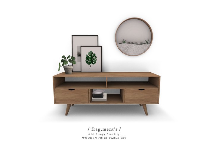 / frag.ment's / Wooden Frigi Table Set