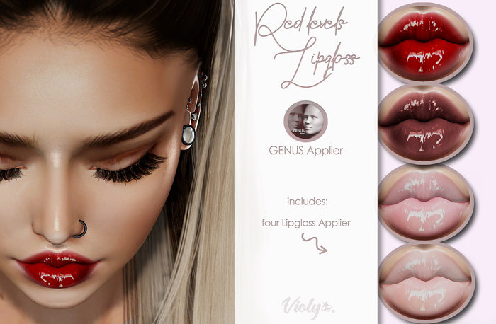 Violybee. Red Levels Lipgloss (GENUS Applier)
