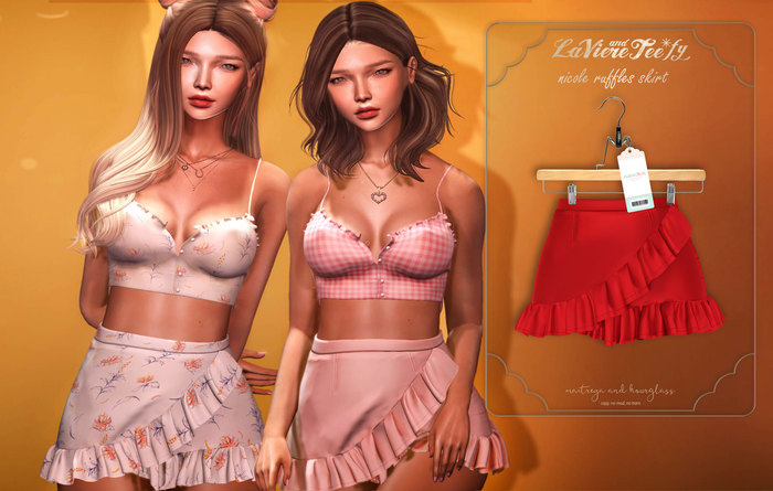 Tee*fy Nicole Ruffles Skirt - Scarlet