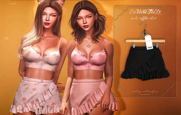 Tee*fy Nicole Ruffles Skirt- BLack