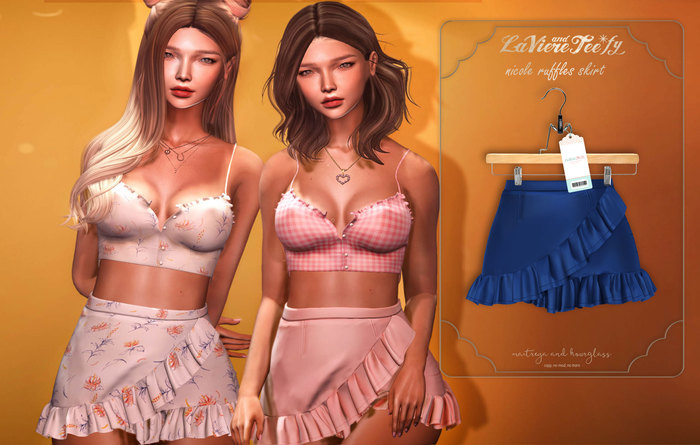 Tee*fy Nicole Ruffles Skirt- Cblue