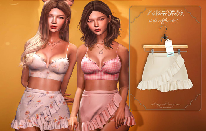 Tee*fy Nicole Ruffles Skirt - Creme