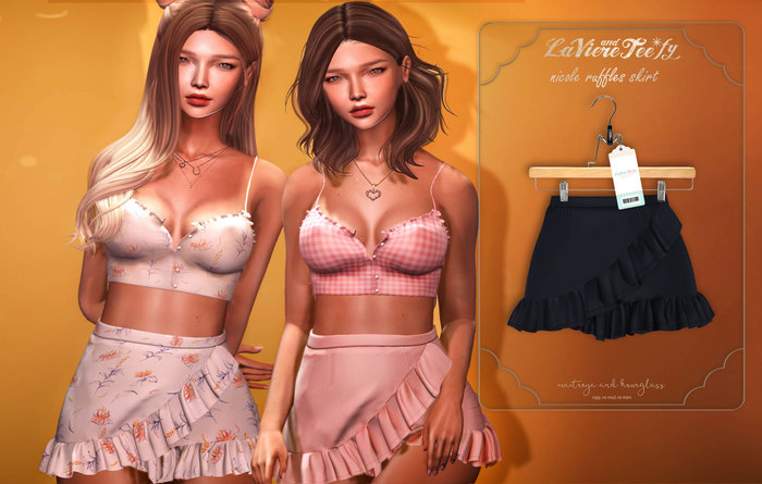 Tee*fy Nicole Ruffles Skirt - Navy