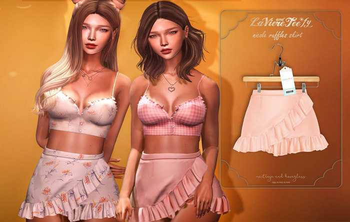 Tee*fy Nicole Ruffles Skirt - Peach