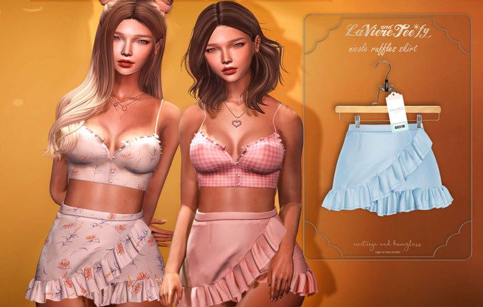 Tee*fy Nicole Ruffles Skirt - Sky