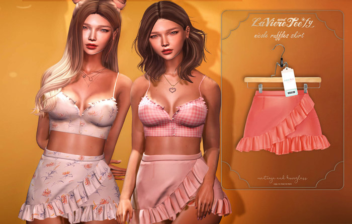 Tee*fy Nicole Ruffles Skirt - Coral