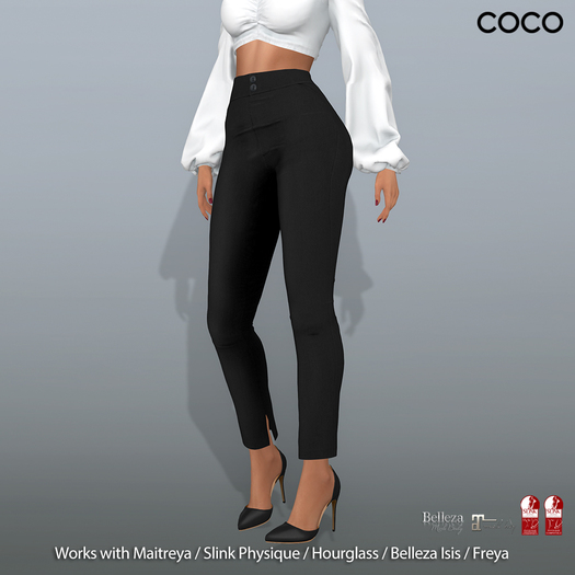 *COCO*_HighWaistSlimTrousers_Black