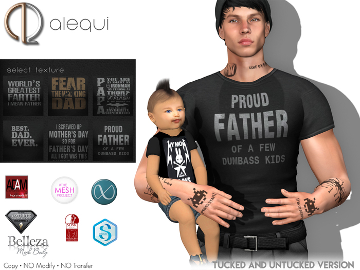 ::AleQui:: Fathers Day Shirts FatPack w/HUD