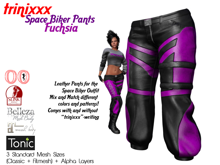 trinixxx Space Biker Pants Fuchsia