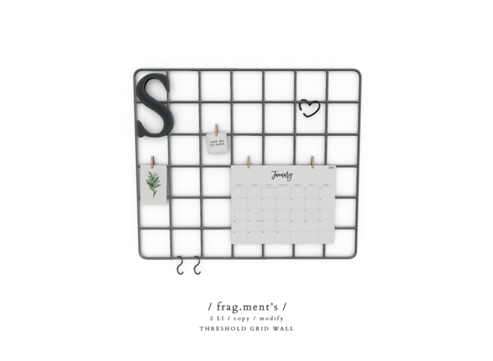 / frag.ment's / Threshold Grid Wall