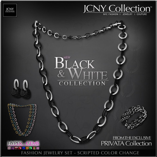 JCNY - Black & White 'PRIVATA Collection, Jewelry Set