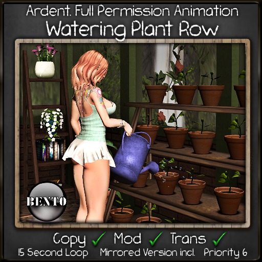 Ardent. Watering Plant Row