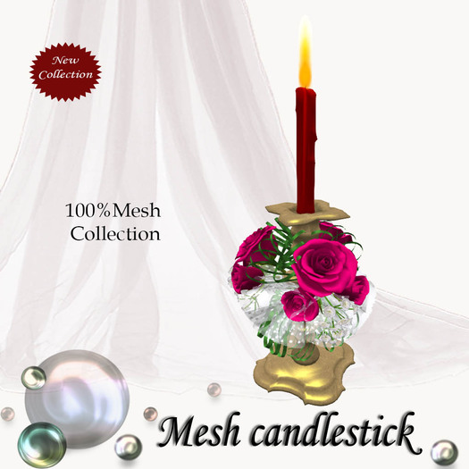 Mesh candlestick ornament mini v. 2