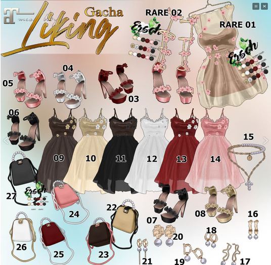 27. ERSCH - Liking Gacha -LARA-  Purse Black