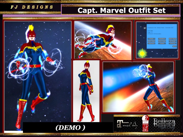 FJ Designs - Captain Marvel Outfit Set - DEMO