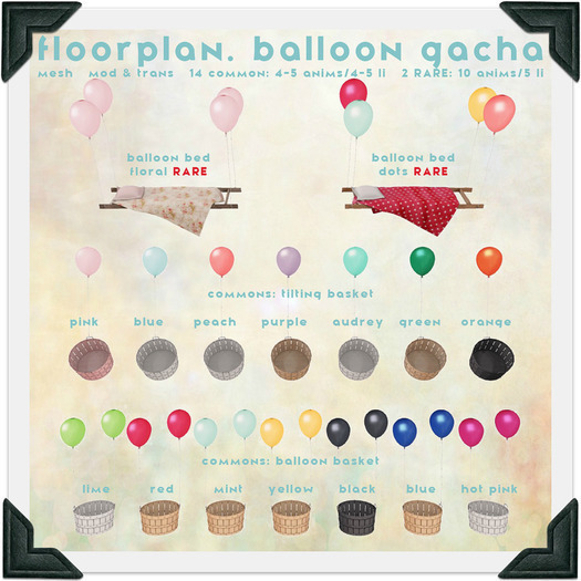 floorplan. balloon bed / dots RARE