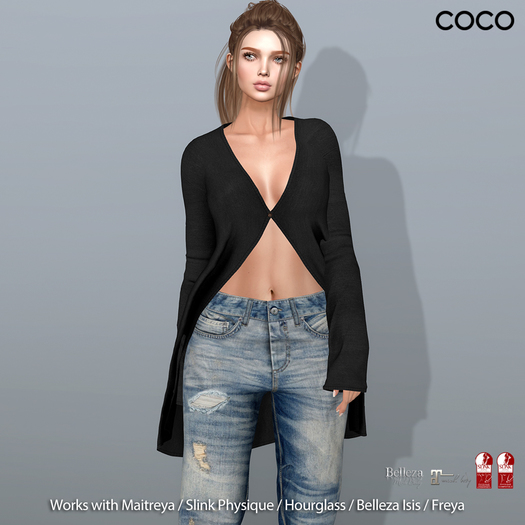 *COCO*_LonglineCardigan_Black