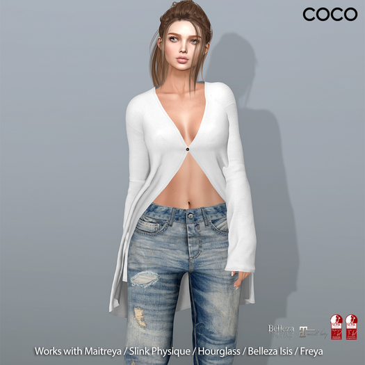 *COCO*_LonglineCardigan_White