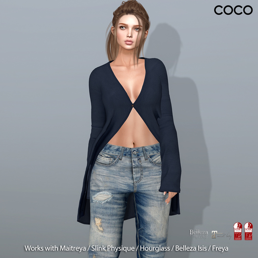 *COCO*_LonglineCardigan_Navy