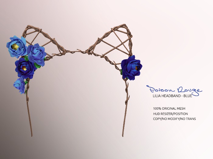 POISON ROUGE Lilia Headband - Blue