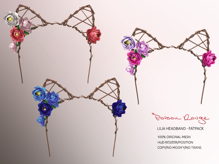 POISON ROUGE Lilia Headband FATPACK