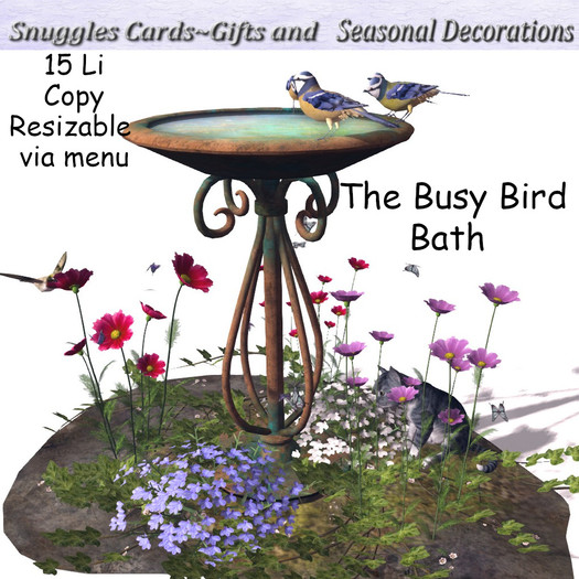 The Busy Bird Bath By Snuggles Boxed