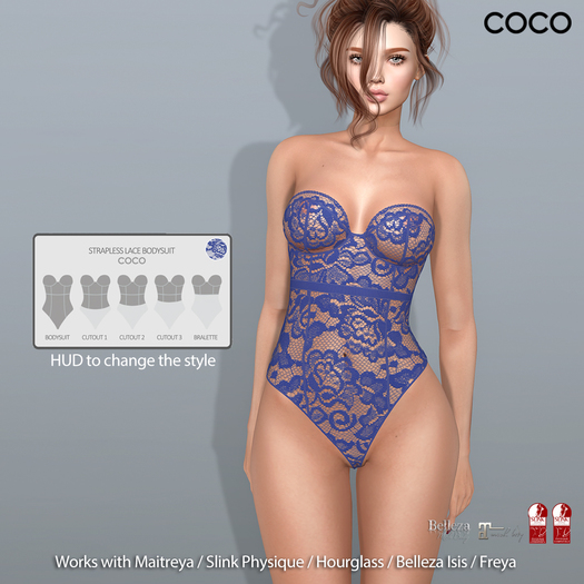 *COCO*_StraplessLaceBodysuit_Blue