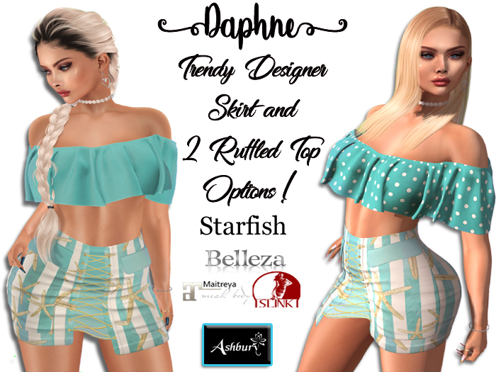 [ASHBURY] DAPHNE SKIRT SET-STARFISH