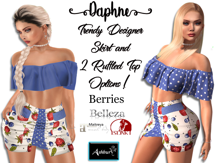 [ASHBURY] DAPHNE SKIRT SET-BERRIES