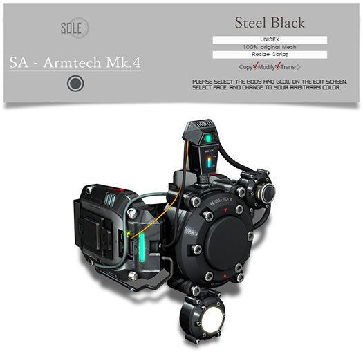 :::SOLE::: SA - Armtech Mk.4 (Steel Black)