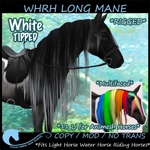 ~FHHS~ WHRH Long Mane- White Tipped
