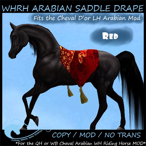 WH Riding Horse Cheval Arabian Saddle Drape-Red