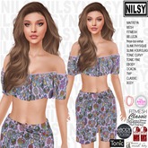 NILSY RUFFLE TOP AND WRAP SKIRT,ALL BODIES