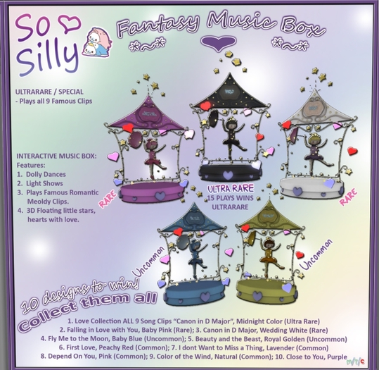 *{SS}* So Silly Fantasy Music Box - FallingInLove RARE