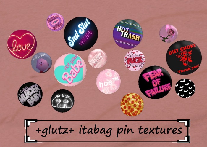 Second Life Marketplace - † glutz † itabag pin textures Pack 1