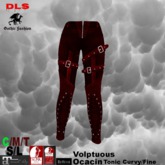 Steampunk pants lace up belted red